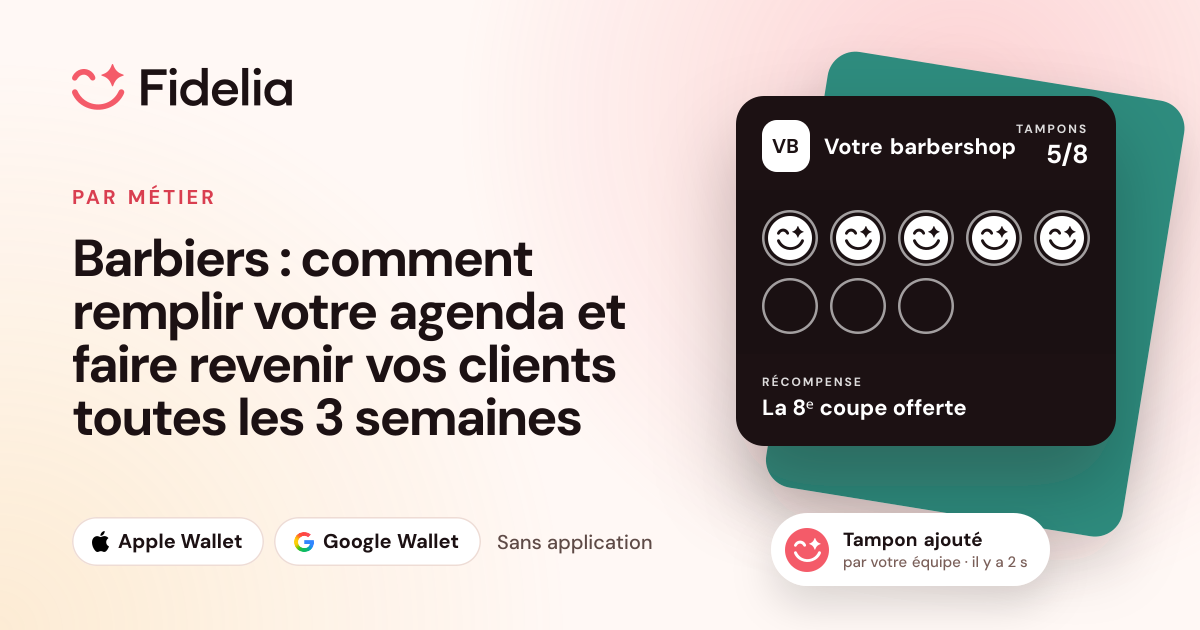 Illustration de l’article « Barbiers : comment remplir votre agenda et faire revenir vos clients toutes les 3 semaines »
