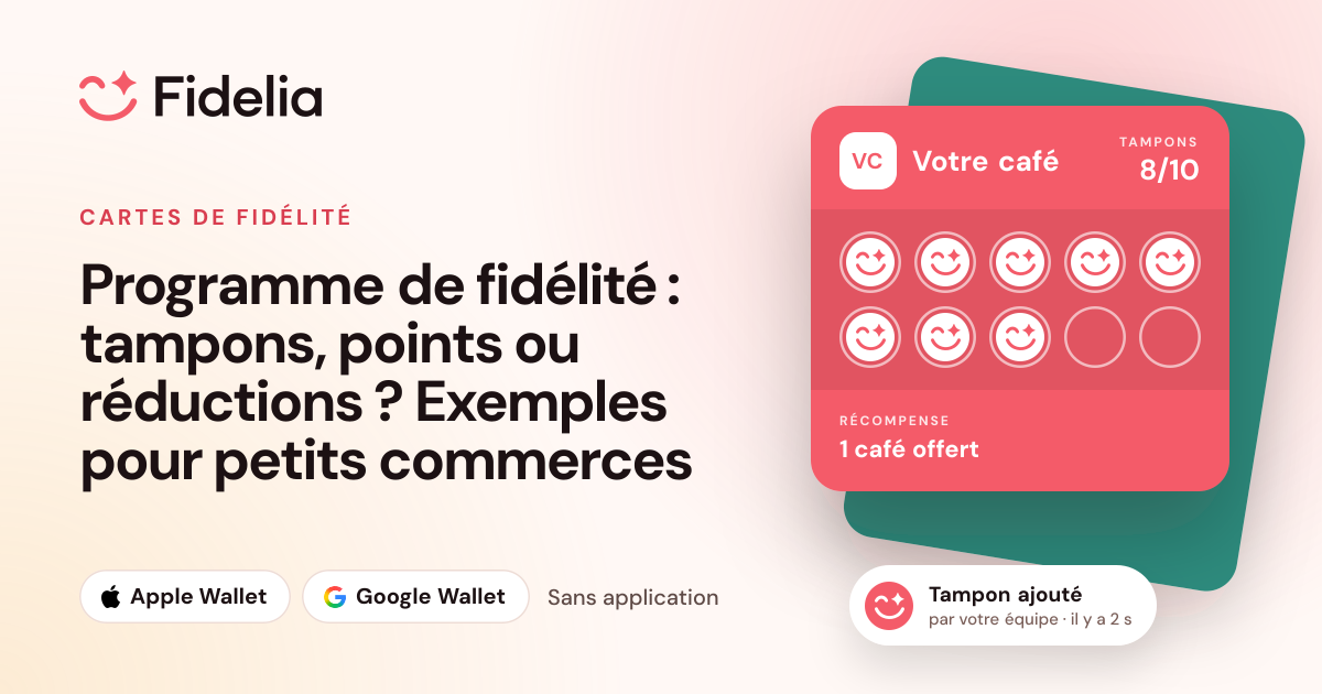 Illustration de l’article « Programme de fidélité : tampons, points ou réductions ? Exemples pour petits commerces »
